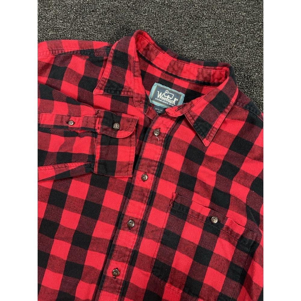 Vintage Woolrich Flannel Shirt‎ Men Large Buffalo Plaid Outdoors Lumberjack Work